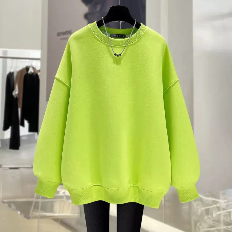 Luxury Brand Tiger Print Spring Autumn and Winter Fashion Loose Round Neck Pullover Sweater Women's Velvet Thicker Streetsharks