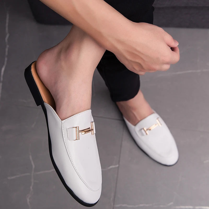 2024 Loafers Men Casual Shoes Men Flat Muller Shoes Fashion Club Comfort Slippers Luxury Trendy Summer Gents Shoes Leisure Walk luxecrown.co.uk