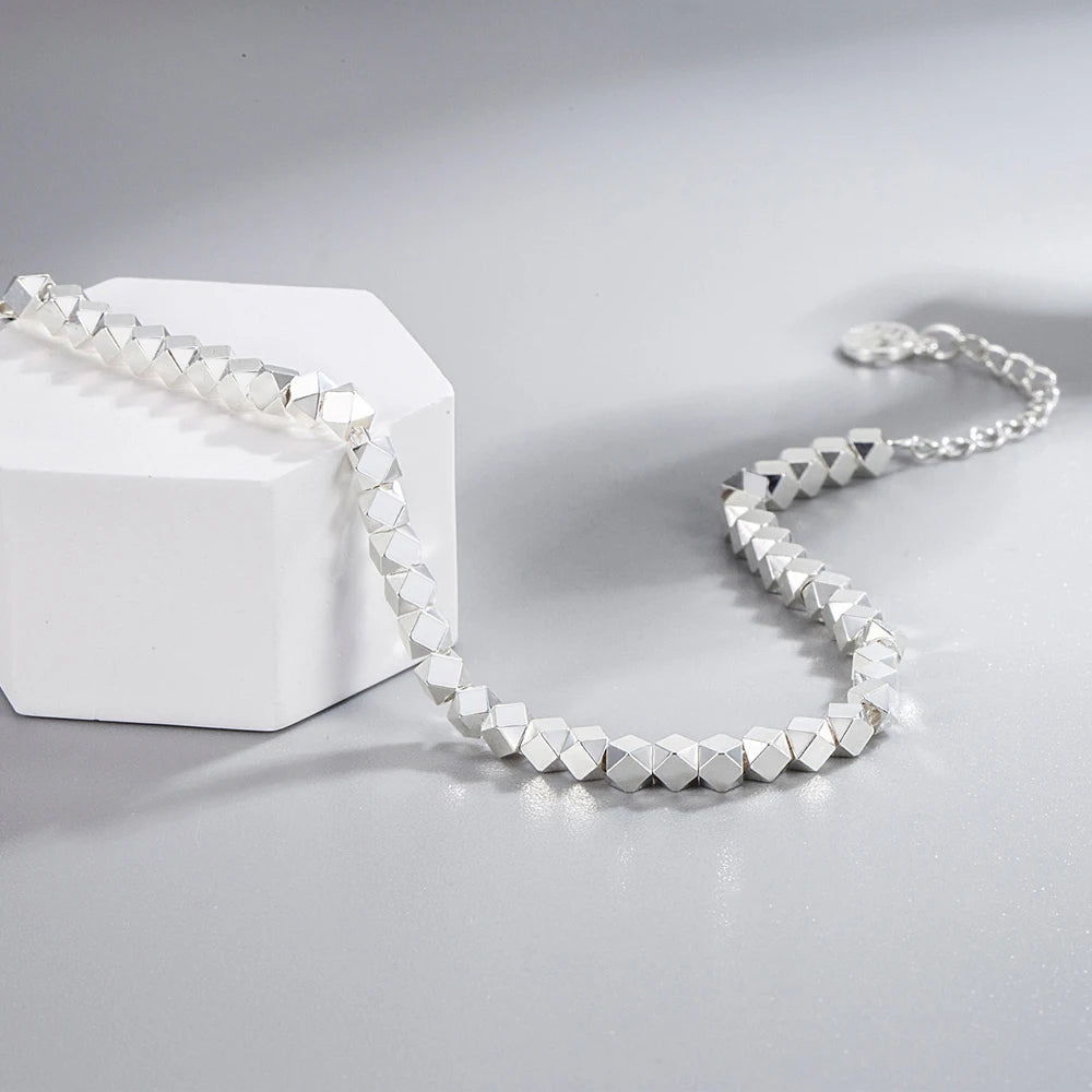 925 Sterling Silver Shiny Irregular Ball Women's Hand Bracelets Luxury Designer Jewelry Accessories Offers ALIZERO Streetsharks