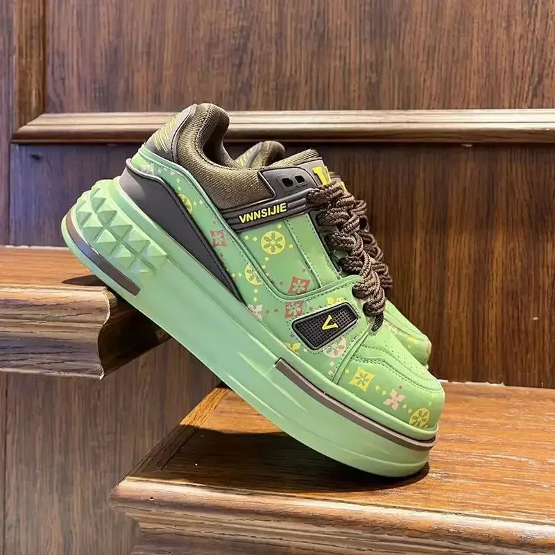 2025 Four Seasons New Anti-slip Wear-resistant Thick Sole Increase Comfortable Outdoor Trend Fashion Casual Pair Board Shoes Streetsharks