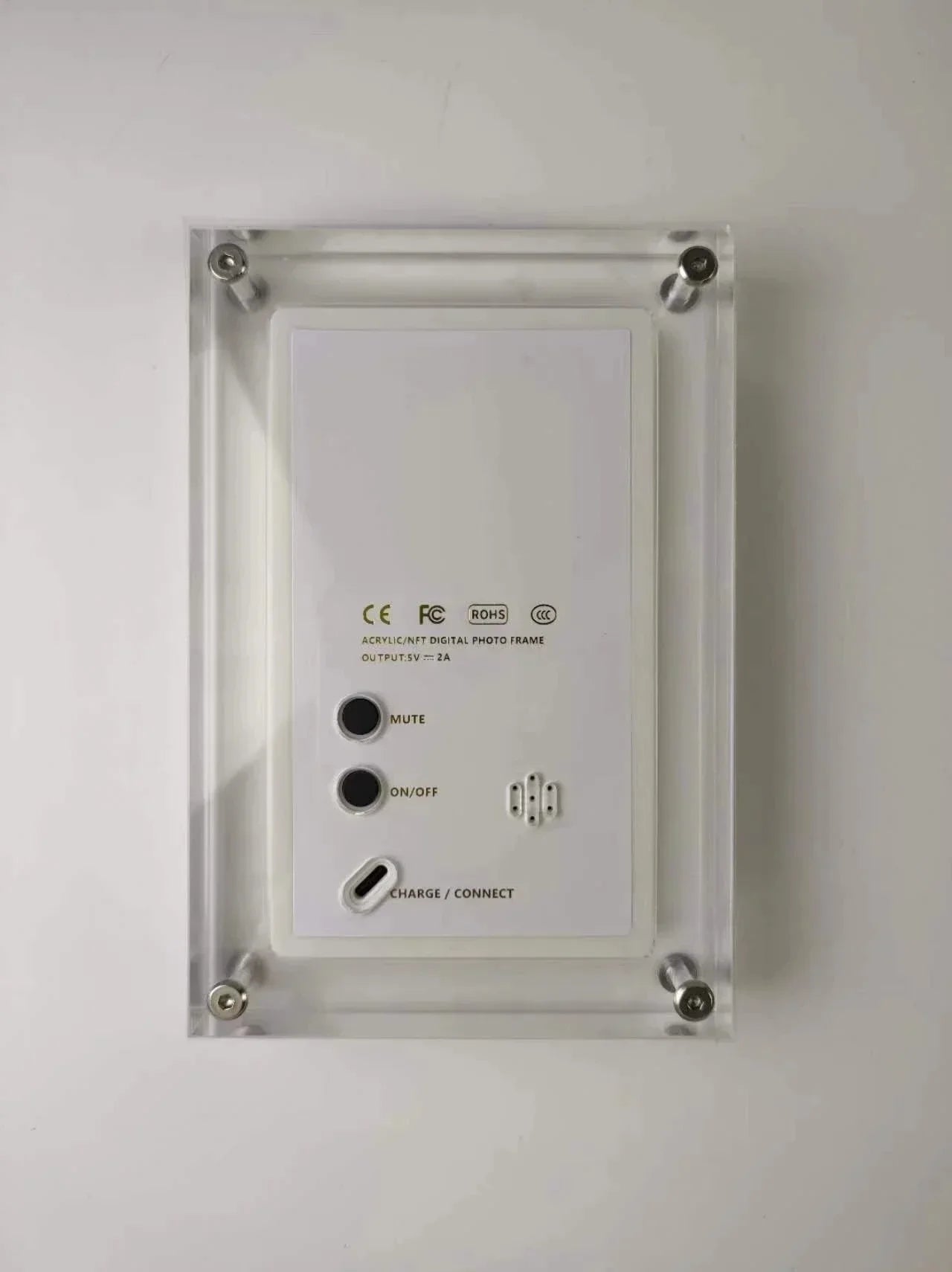 **CrystalView 5" Acrylic Digital Photo Frame – IPS Display | 1000mAh Battery | 2GB Memory** Streetsharks