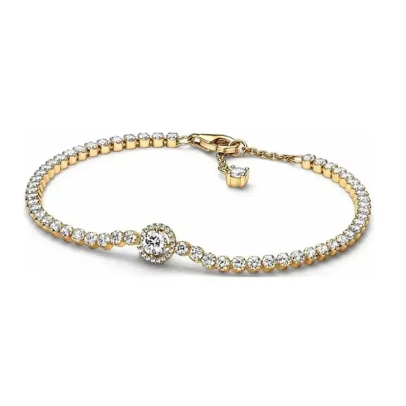 Brand new 925 sterling silver zirconia exquisite tennis star bracelet for women DIY original charm beads exquisite jewelry Streetsharks