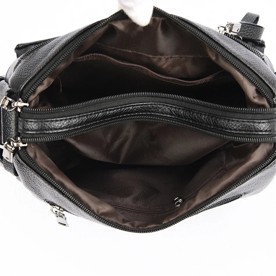 Luxury Handbag Fashion Print Large Capacity Soft Leather Women Shoulder Crossbody Bag Leisure Designer Ladies Purses and Handbag luxecrown.co.uk