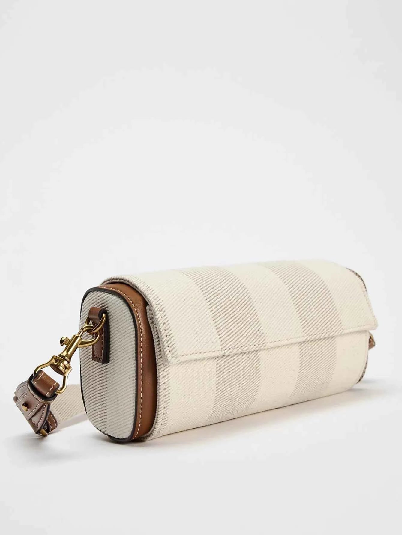 Wide Strap women's Vintage Crossbody Bag Summer Tote Ladies Luxury Handbags One Shoulder Armpit Small Cylinder Bags For Femele