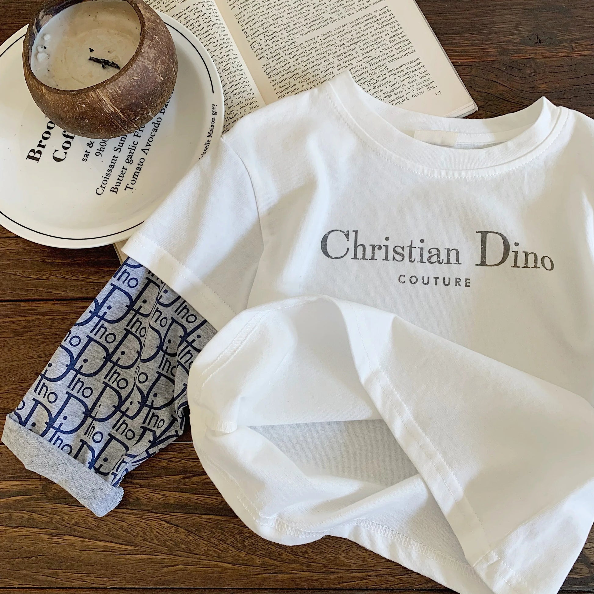 Children's T-shirt 2025 with added sugar autumn new product, men's and women's letter splicing long sleeved T baby fake two-piec Streetsharks