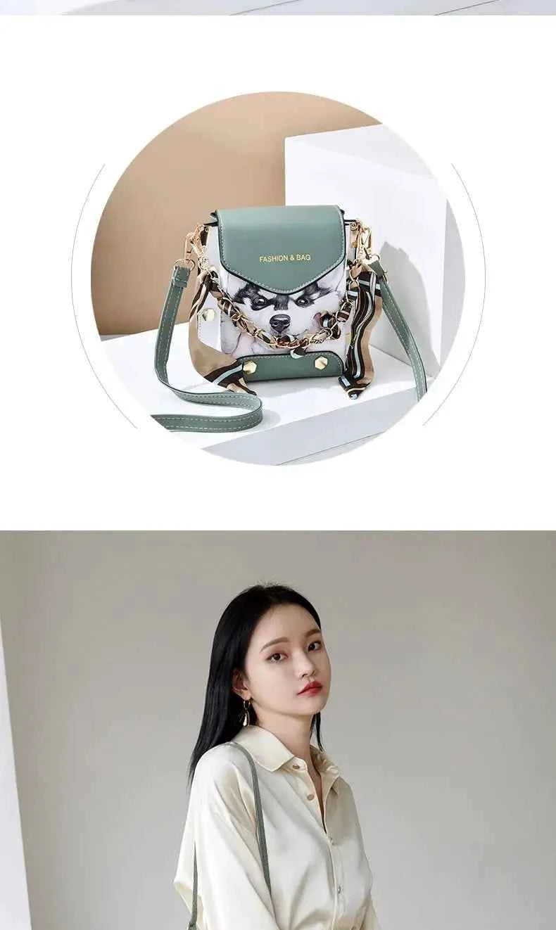 New Faion Women's Mobile Phone Menger Bag Pur Double oulder Bag PU Leather No Brand Registered Trademark