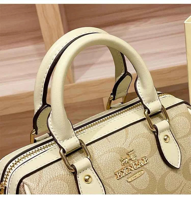 Light luxury brand Boston handbag women's 2026 autumn and winter new crossbody bag retro high-end single shoulder handbag