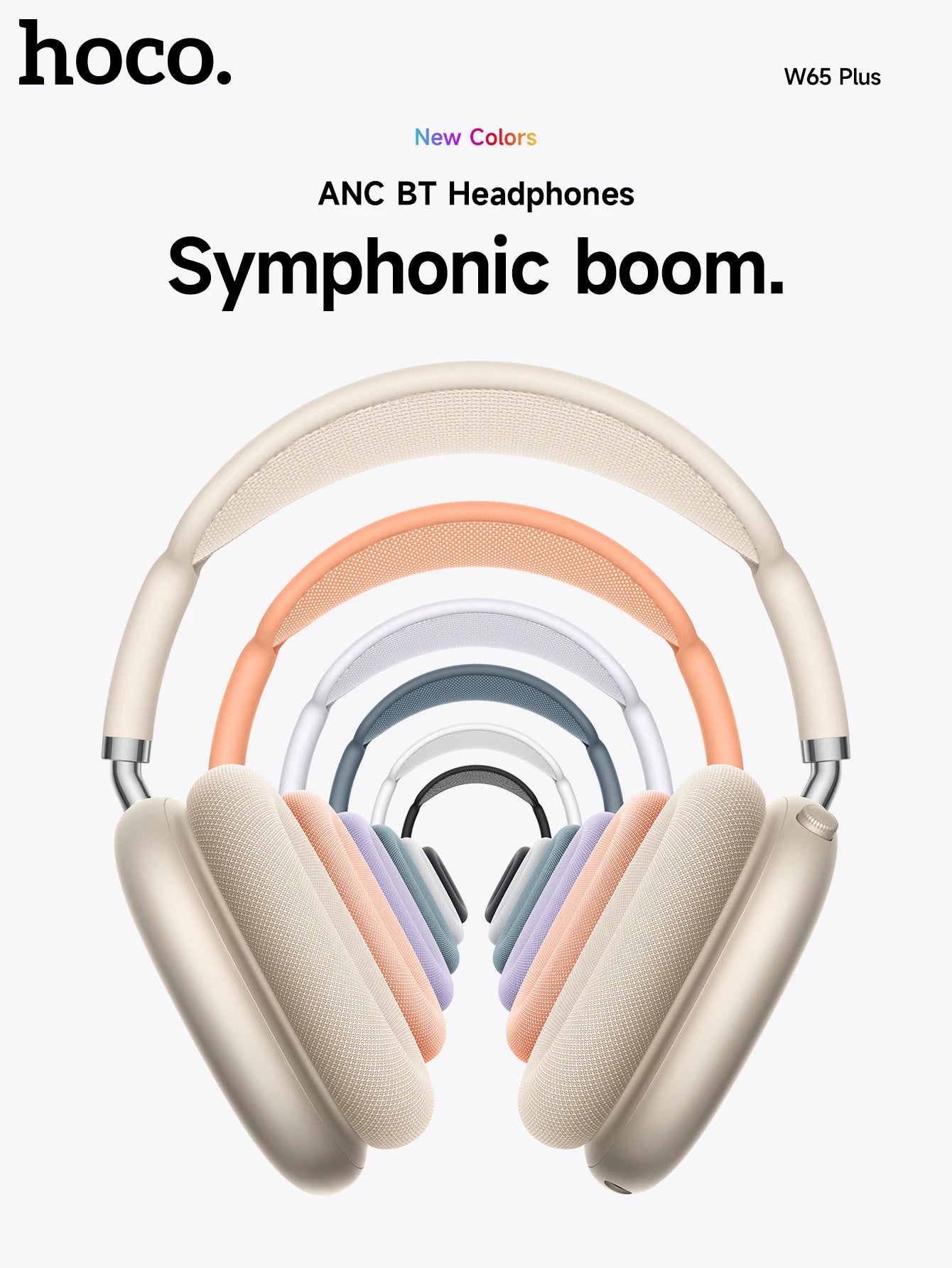 HOCO W65 Plus: Over-Ear ANC Headphones, AirPods Max Style