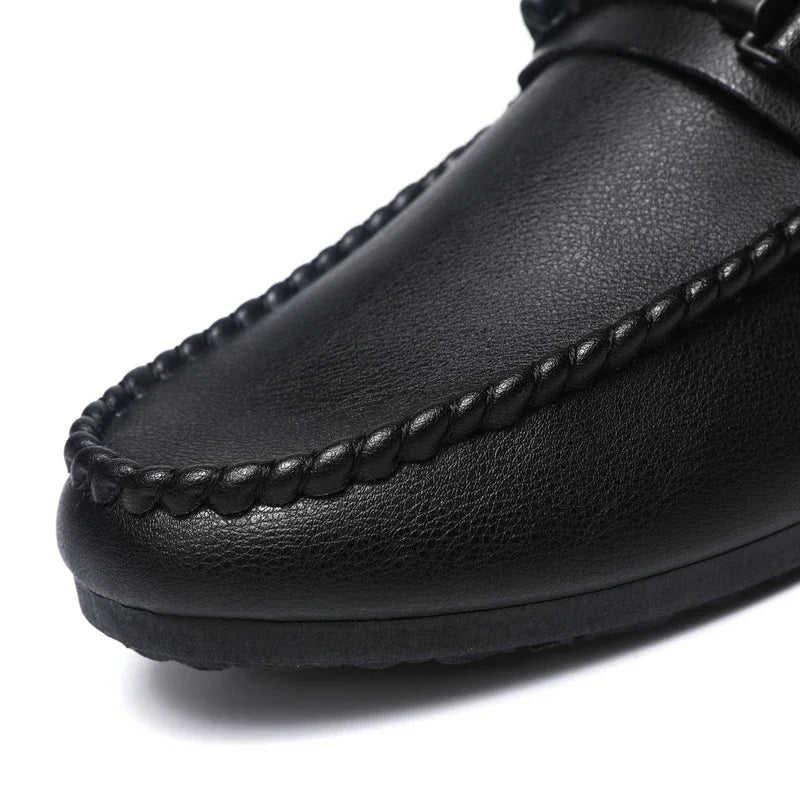Summer Leather Men Half Slippers Breathable Mens Casual Shoes Slip-on Lazy Driving Shoes Comfortable Walking Loafers Moccasins luxecrown.co.uk