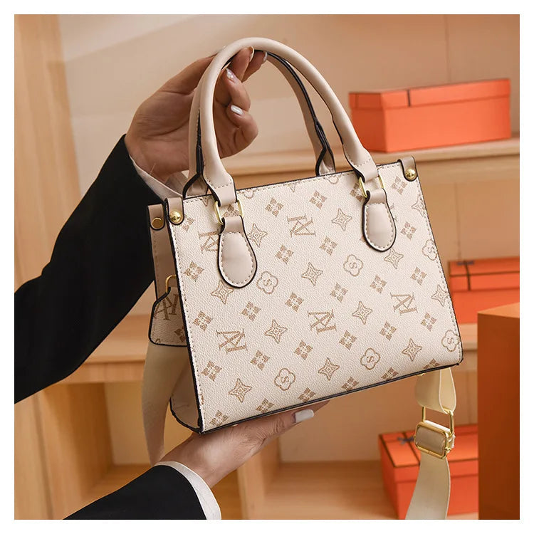 Elegant Retro Women's Tote Bag Single Shoulder Crossbody Bag Floral Print Ladies Handbag Luxury Texture Commuter Messenger Bag luxecrown.co.uk