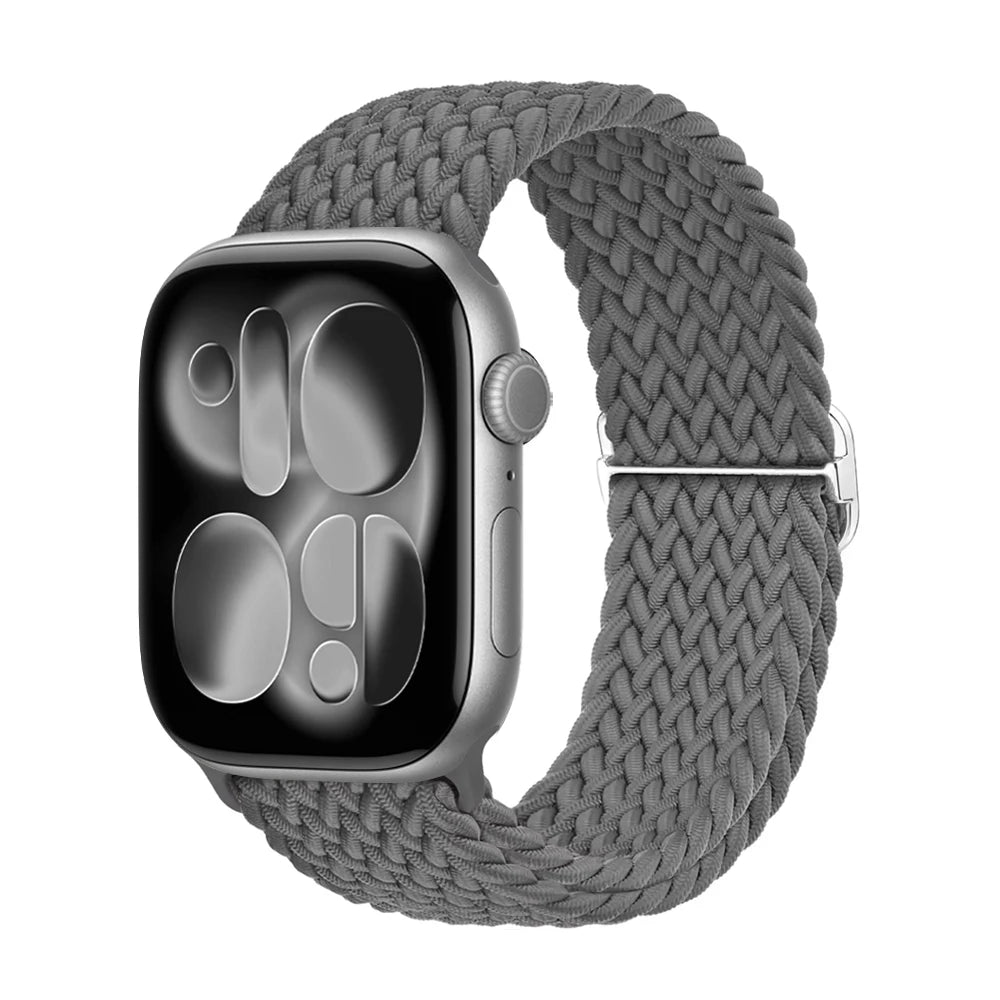 Apple Watch Band 42mm 46mm 44mm 40mm 45mm Ultra 3 49mm Braided Bracelet Correa Series 11 10 9 8 7 6 SE3 Smartwatch Straps luxecrown.co.uk