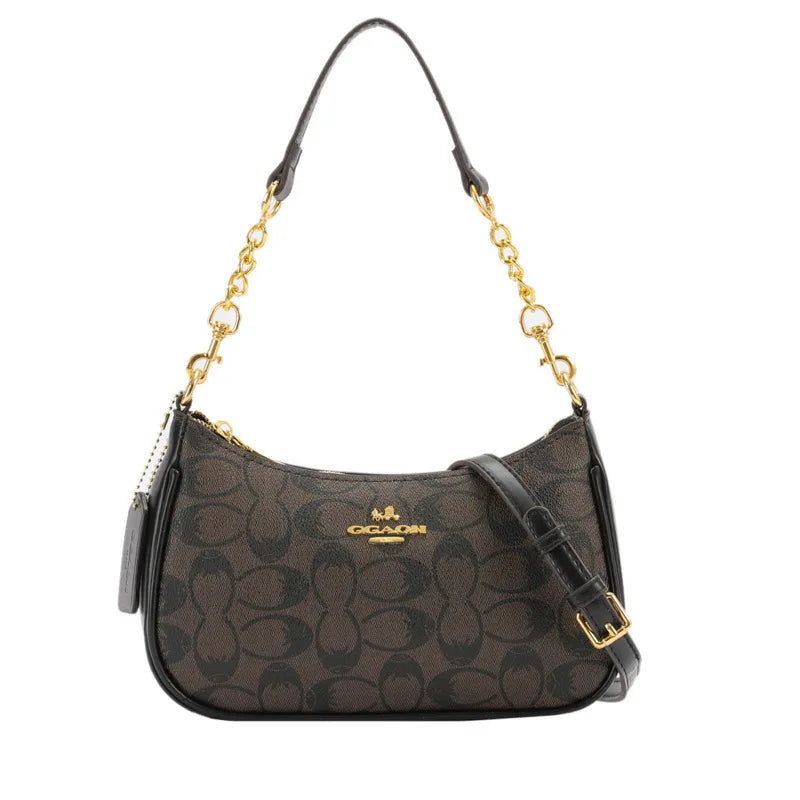 Women's Chain Bags Pvc Geometric Print Handbag Shoulder Crossbody Bag Women's Underarm Bag Suitable For Daily Outfit Matching luxecrown.co.uk