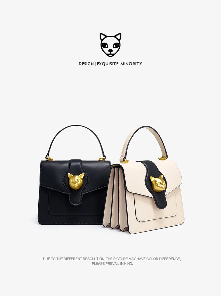 BAFELLI WOMEN'S BAGS NEW 2026 CELEBRITY FASHION CAT HANDBAG CROSSBODY SHOULDER FEMALE LEATHER DESIGNER STYLISH LUXURY PURSE luxecrown.co.uk