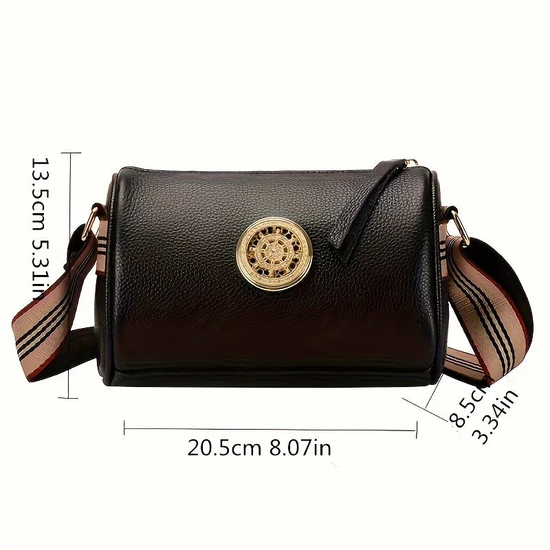 Genuine Leather Crossbody Bag, Stylish Black, Camel, Green Women's Trendy Handbag with Adjustable Strap, Waterproof Streetsharks