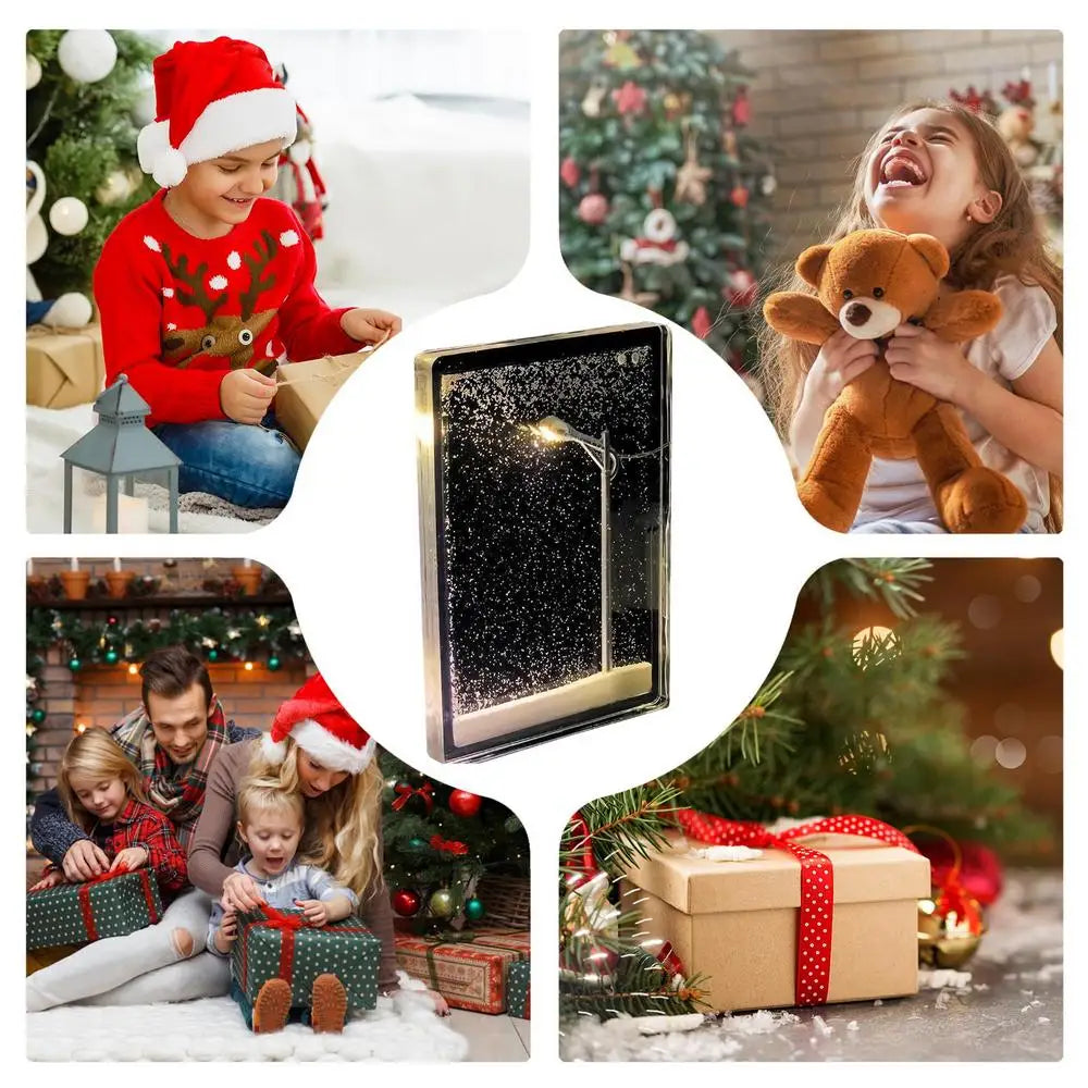 Christmas Lamp Night Street Lamps Snowy Night Light Kit Arts And Crafts for Kids Indoor Christmas Lights Decor for Children Streetsharks