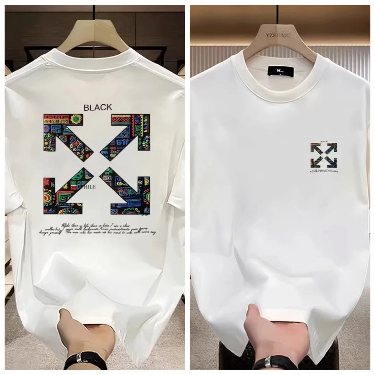 Men's/Women's Hip-Hop Style Printed Round-neck Cotton Loose-Tee Shirt - 2026 Trendy Uptown Gothic Style Top luxecrown.co.uk