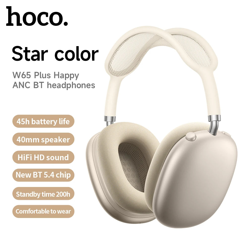HOCO W65 Plus: Over-Ear ANC Headphones, AirPods Max Style