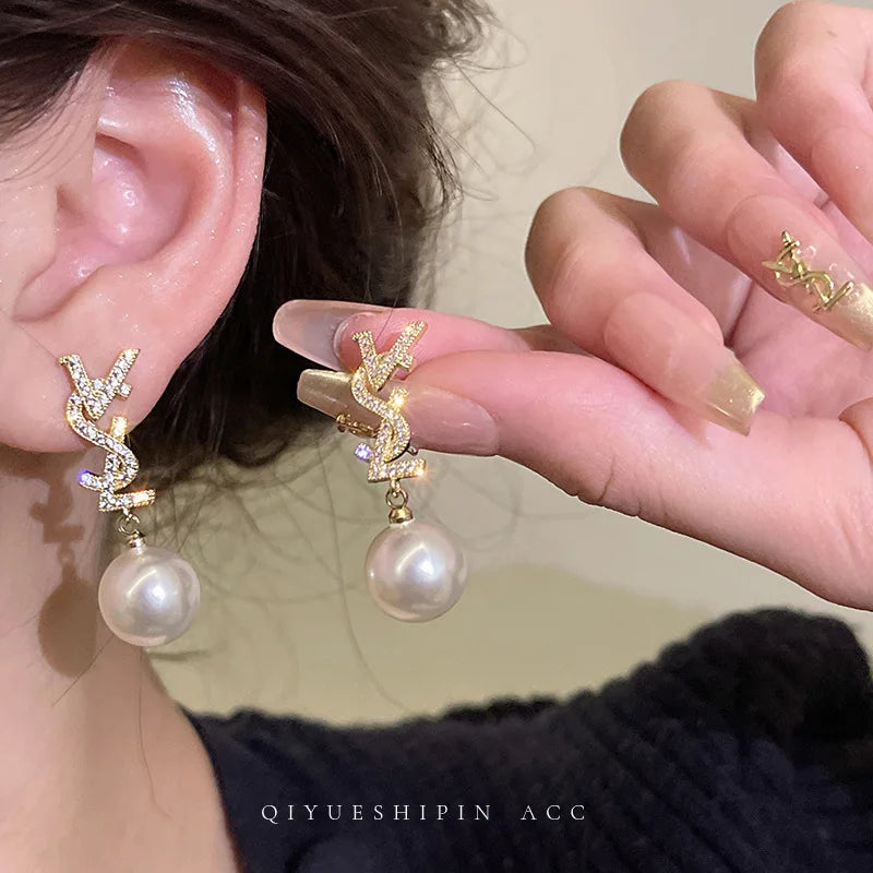 Luxury Brand Gold Color Matte Texture Metal Retro Earrings For Women Girls Fashion Party Trend Party Jewelry Gifts Earrings 2024 Streetsharks