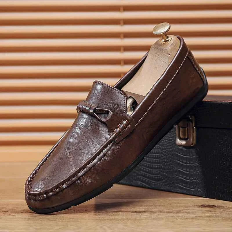Summer men's loafers soft soled men's leather shoes comfortable driving shoes luxecrown.co.uk