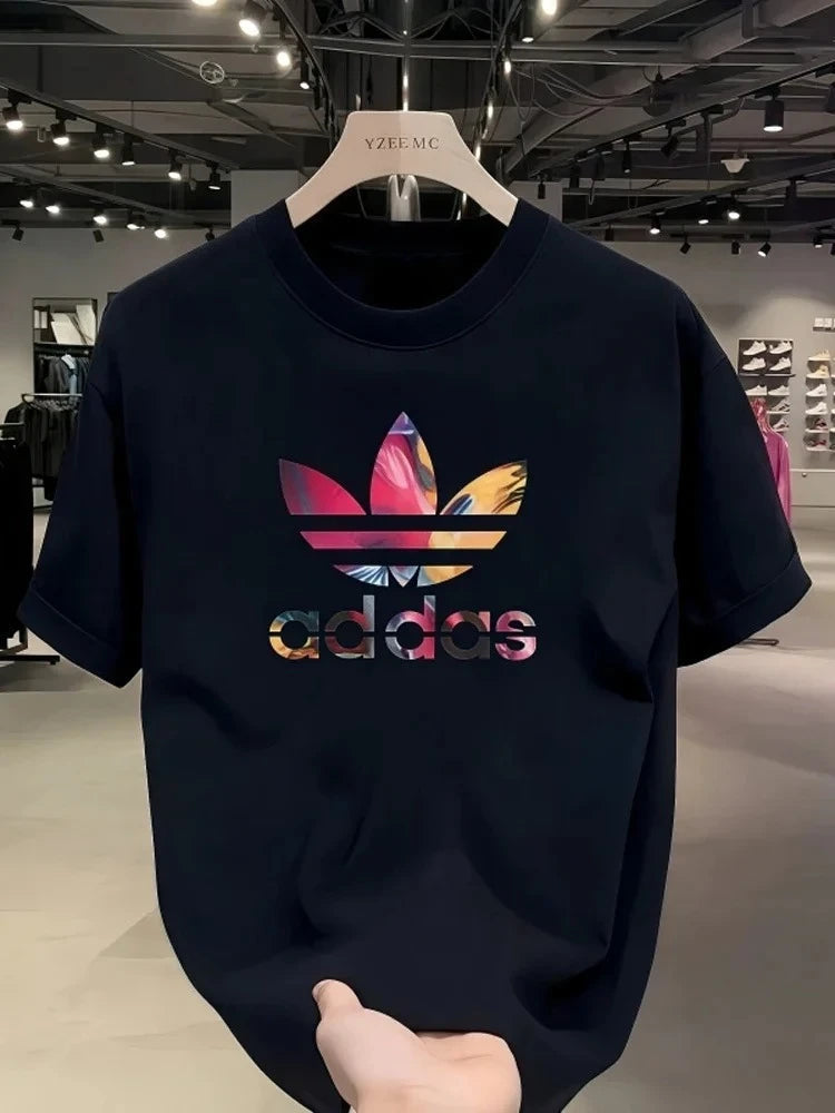 2026 Summer Men's T-shirt Short Sleeve Pure Cotton T-shirt Summer Slim Fit Full Cotton Half Sleeve Round Neck Breathable Trend luxecrown.co.uk