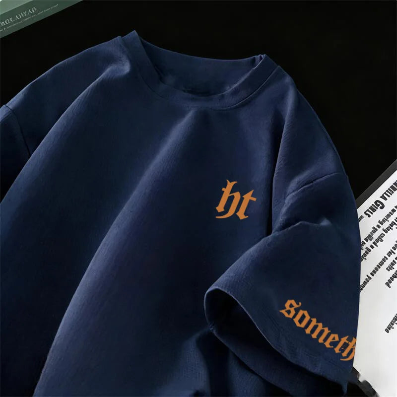 Summer Men's T-shirts Cotton 100% High quality Tees Letter Graphic Style Gothic Essential Basic Loose Oversized T shirt for Men luxecrown.co.uk