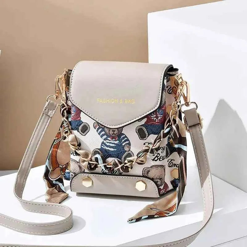 New Faion Women's Mobile Phone Menger Bag Pur Double oulder Bag PU Leather No Brand Registered Trademark