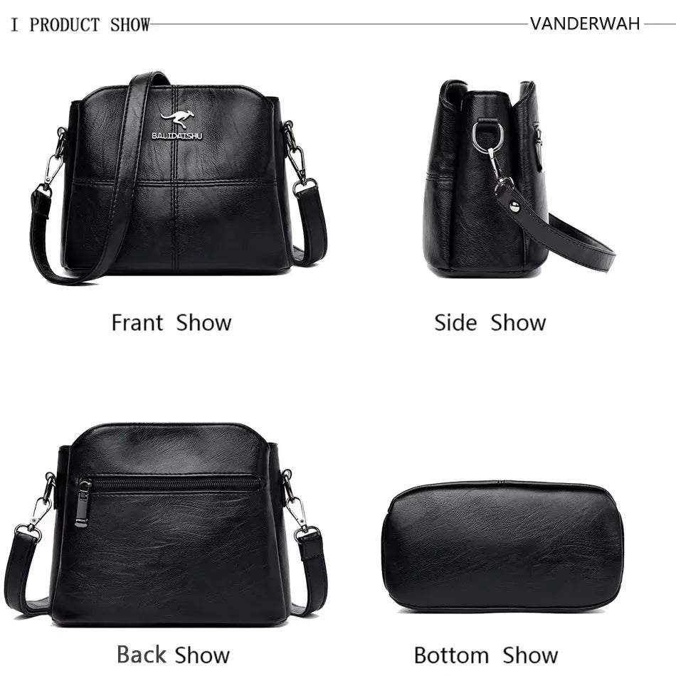 Luxury Handbag Fashion Print Large Capacity Soft Leather Women Shoulder Crossbody Bag Leisure Designer Ladies Purses and Handbag luxecrown.co.uk