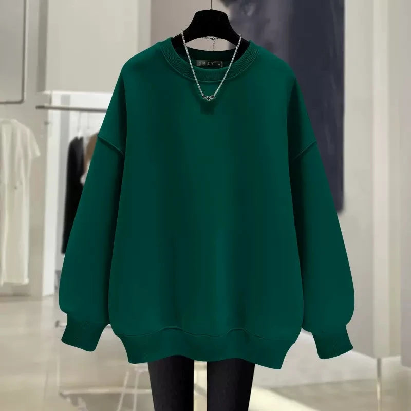 Luxury Brand Tiger Print Spring Autumn and Winter Fashion Loose Round Neck Pullover Sweater Women's Velvet Thicker Streetsharks