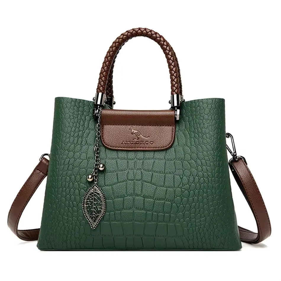Luxury Handbag Fashion Print Large Capacity Soft Leather Women Shoulder Crossbody Bag Leisure Designer Ladies Purses and Handbag luxecrown.co.uk