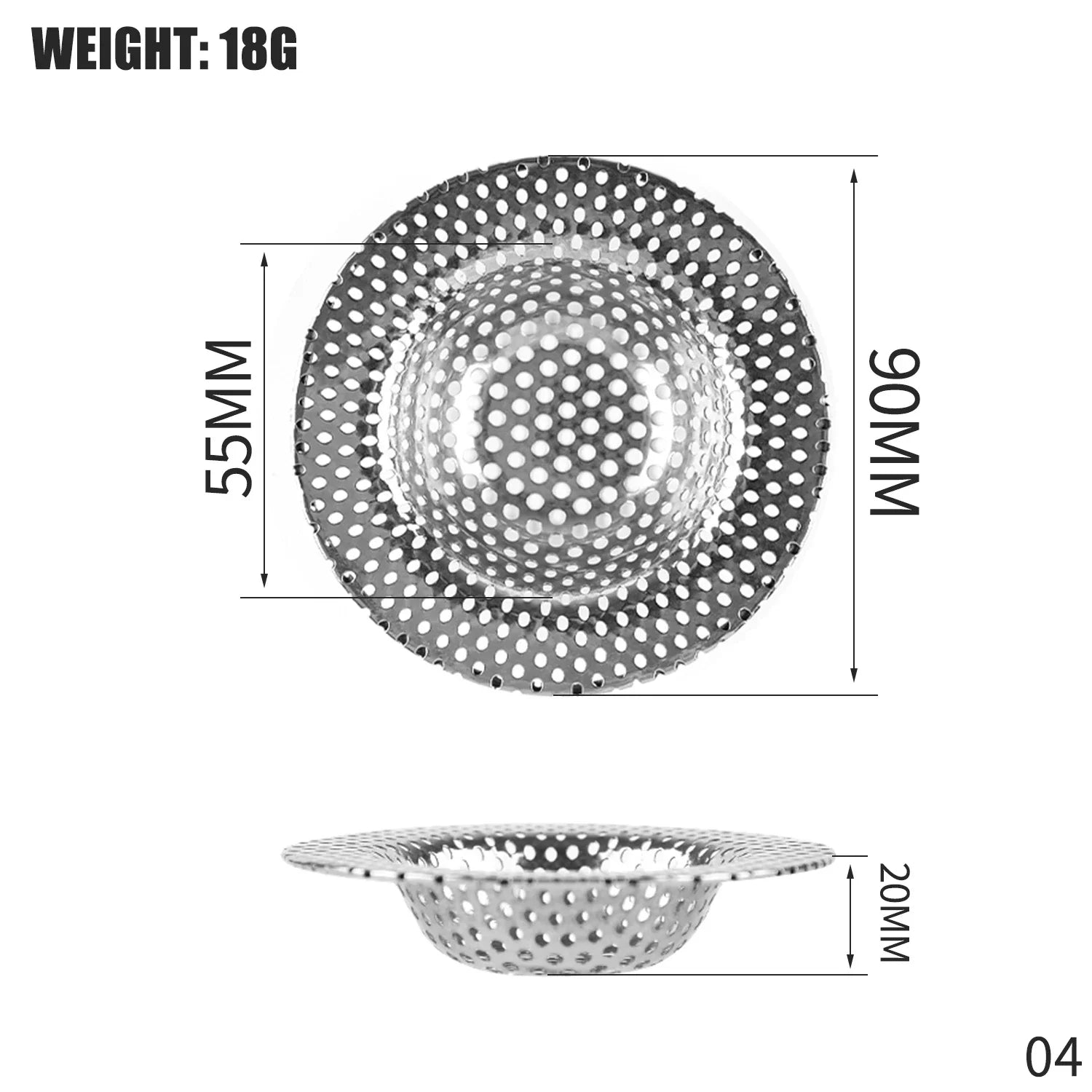 Hair Catcher Stopper Stainless Steel Bathtub Shower Drain Hole Filter Trap Metal Wire Sink Strainer Kitchen Bathroom Accessories Streetsharks