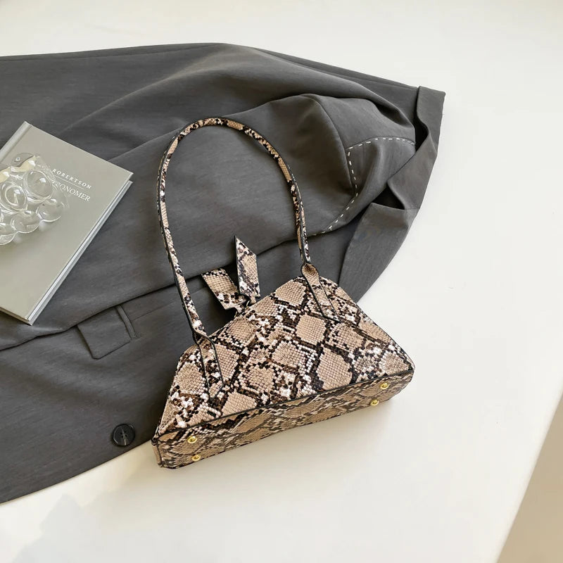 LEFTSIDE Pu Leather Underarm Bags for Women 2025 Korean Fashion Leopard Handbags and Purses Small Luxury Party Shoulder Bag Streetsharks