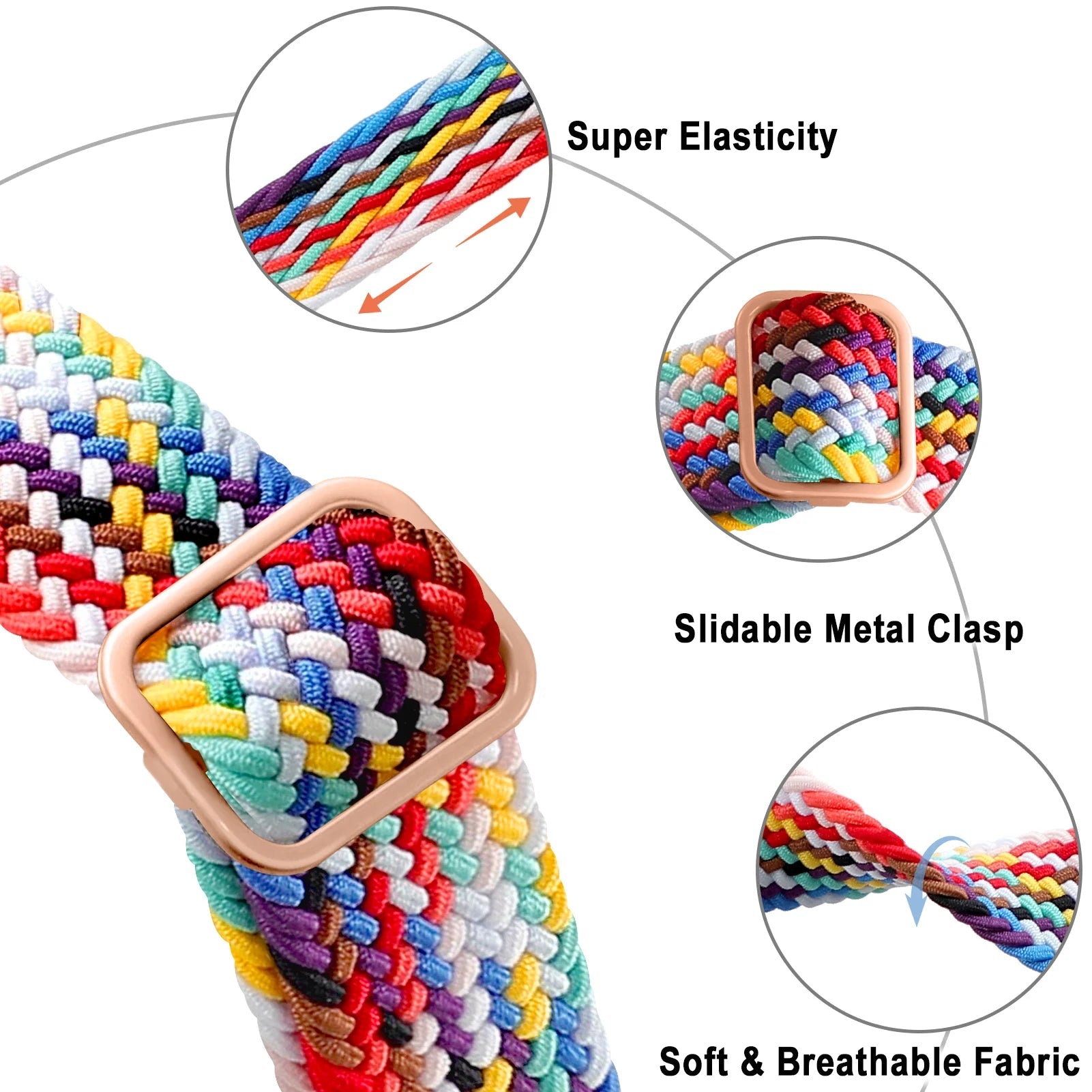 Apple Watch Band 42mm 46mm 44mm 40mm 45mm Ultra 3 49mm Braided Bracelet Correa Series 11 10 9 8 7 6 SE3 Smartwatch Straps luxecrown.co.uk