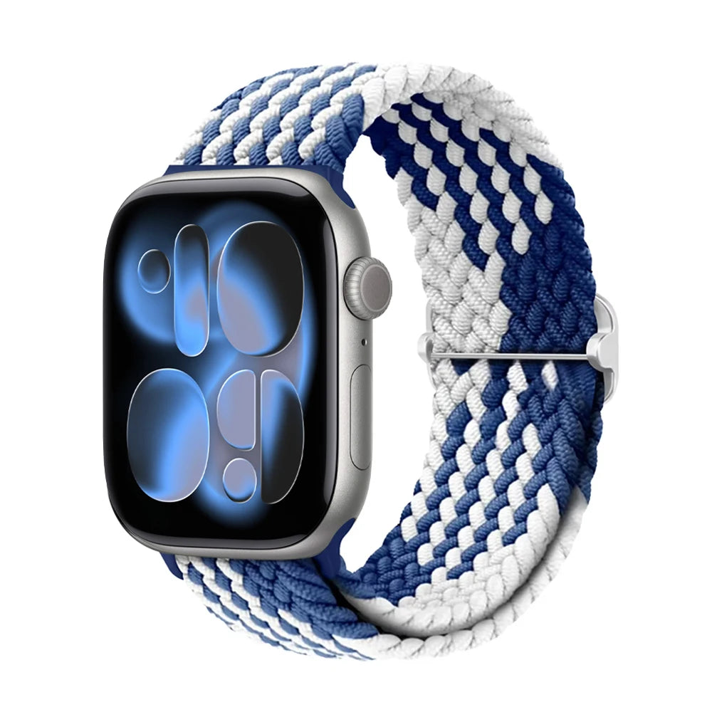 Apple Watch Band 42mm 46mm 44mm 40mm 45mm Ultra 3 49mm Braided Bracelet Correa Series 11 10 9 8 7 6 SE3 Smartwatch Straps luxecrown.co.uk