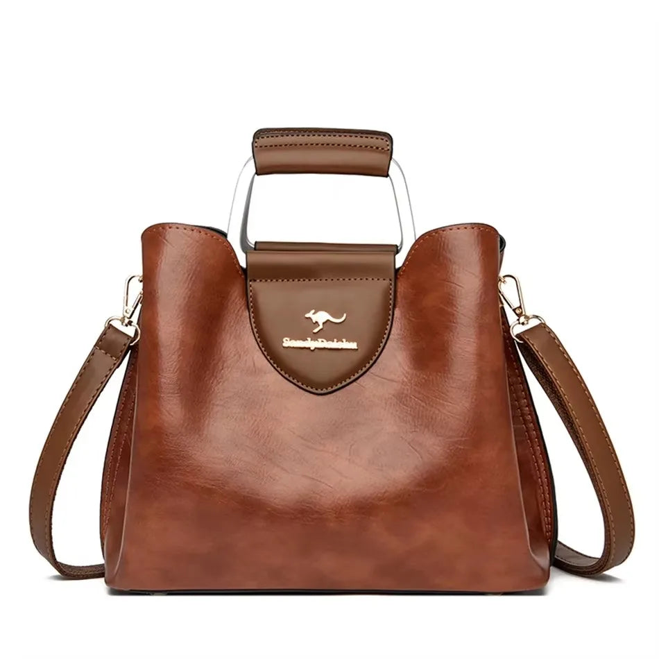 Luxury Handbag Fashion Print Large Capacity Soft Leather Women Shoulder Crossbody Bag Leisure Designer Ladies Purses and Handbag luxecrown.co.uk