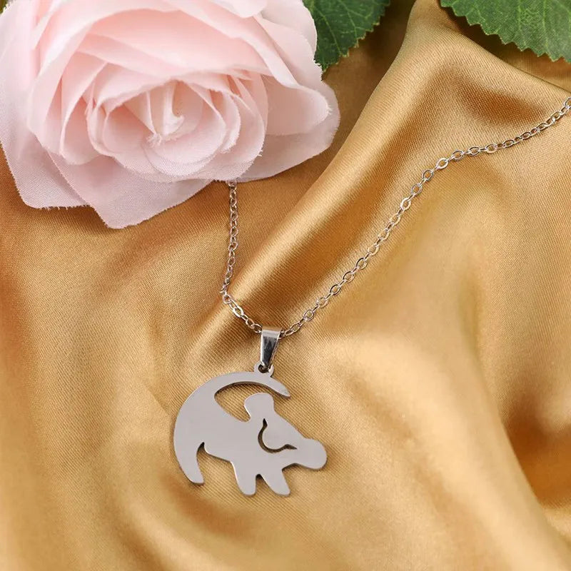 Simple Sweet Color Lion King Pendant Necklace Best Birthday Gift Women Jewelry Streetsharks
