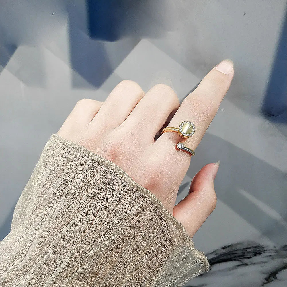 VENTFILLE 925 Sterling Silver Sunflower Diamond Zircon Rotatable Ring For Women Gift Relieve Stress Ring Jewelry Wholesale Streetsharks