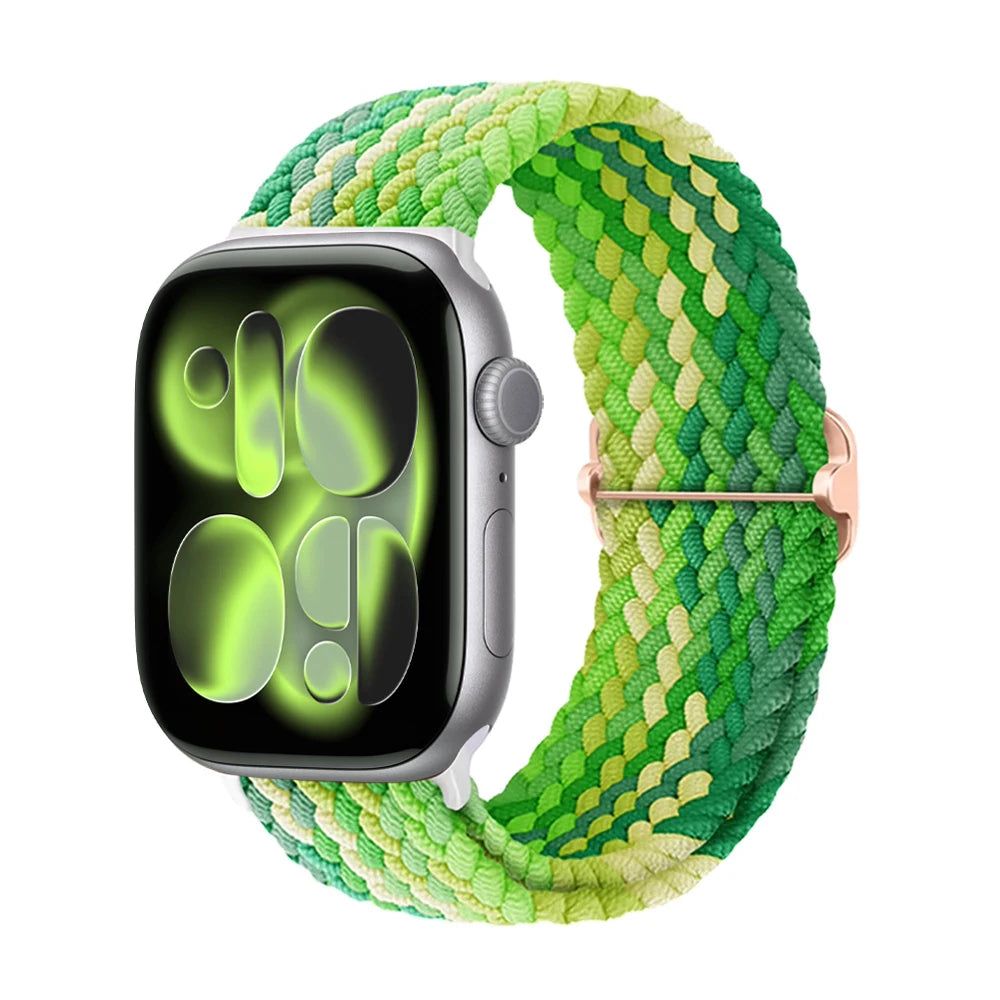 Apple Watch Band 42mm 46mm 44mm 40mm 45mm Ultra 3 49mm Braided Bracelet Correa Series 11 10 9 8 7 6 SE3 Smartwatch Straps luxecrown.co.uk