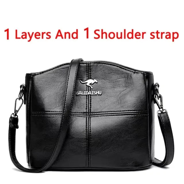 Brand Leather 3 Layers Alligator Crossbody Bag for Women Female Shoulder Messenger Sac Luxury Designer Ladies Handbags Streetsharks