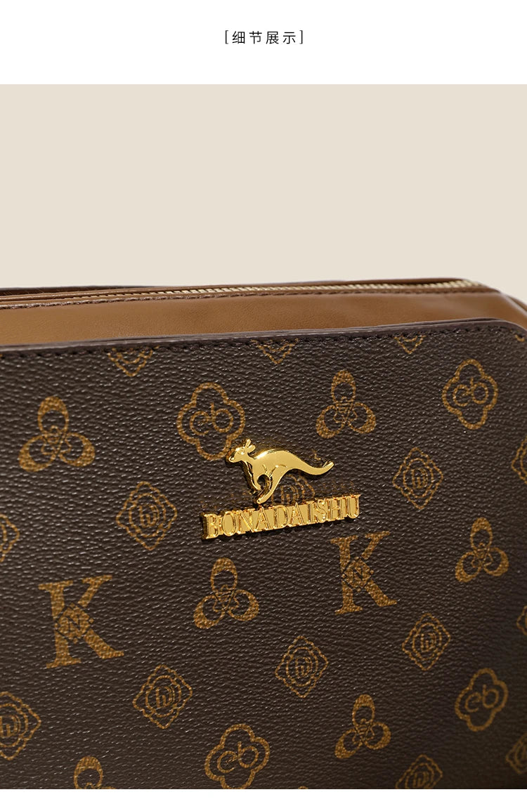 Three-layer women's bag with large capacity, adjustable cross-body bag, new style women's bag, wide strap, suitable for middle-a luxecrown.co.uk
