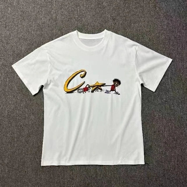 Men's and Women's New Summer Short Sleeved Trendy T-shirt Loose High-end Luxury Men's and Women's Brand Pure Cotton Printe luxecrown.co.uk