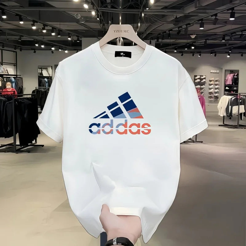 2026 Summer Men's T-shirt Short Sleeve Pure Cotton T-shirt Summer Slim Fit Full Cotton Half Sleeve Round Neck Breathable Trend luxecrown.co.uk