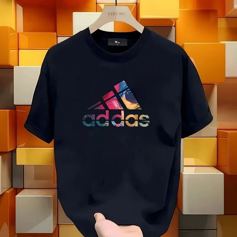 2026 Summer Men's T-shirt Short Sleeve Pure Cotton T-shirt Summer Slim Fit Full Cotton Half Sleeve Round Neck Breathable Trend luxecrown.co.uk
