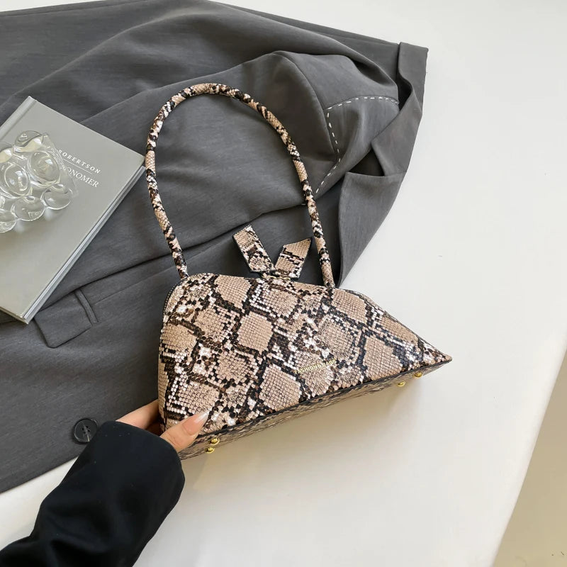 LEFTSIDE Pu Leather Underarm Bags for Women 2025 Korean Fashion Leopard Handbags and Purses Small Luxury Party Shoulder Bag Streetsharks