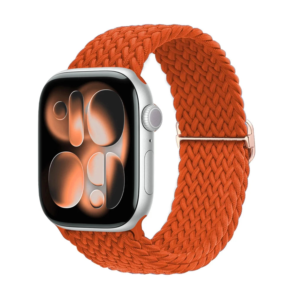 Apple Watch Band 42mm 46mm 44mm 40mm 45mm Ultra 3 49mm Braided Bracelet Correa Series 11 10 9 8 7 6 SE3 Smartwatch Straps luxecrown.co.uk