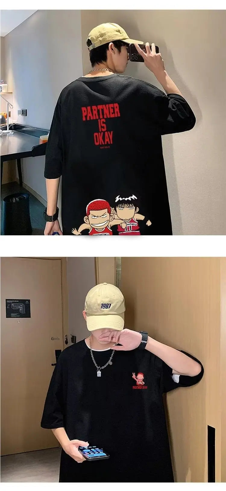 Summer New Casual Loose T-shirt Short Sleeved Men's Fashion Loose Printing Large 8XL Hip Hop Couple Wear Half Sleeve Cotton Top Streetsharks