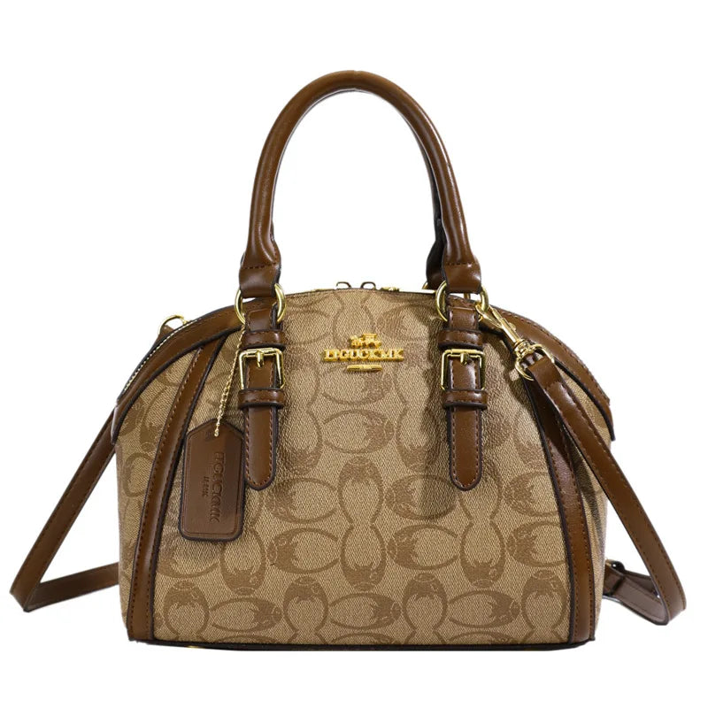 Fashion Women's Shell Bag Luxury Retro Clutch Tote Premium Printed Leather Crossbody Bag for Women Elegant Shell-Shaped Handbag luxecrown.co.uk