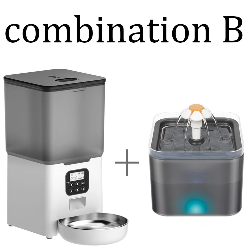 6L Dog Automatic Feeder Transparent Pet Smart Feeder 2L Cats Dispenser Feeding Bowl Remote Tuya WIFI Control Dry Food Pet Feeder luxecrown.co.uk