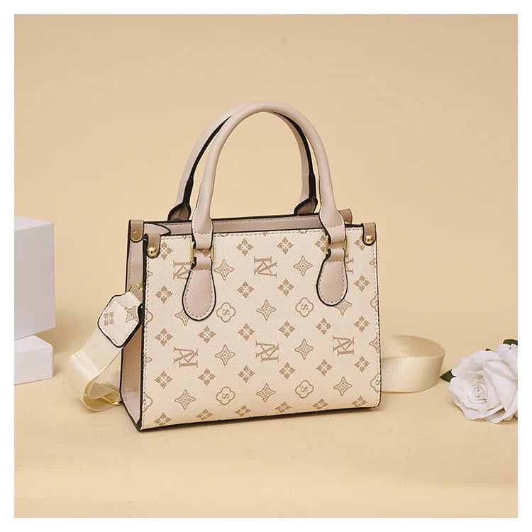Elegant Retro Women's Tote Bag Single Shoulder Crossbody Bag Floral Print Ladies Handbag Luxury Texture Commuter Messenger Bag luxecrown.co.uk