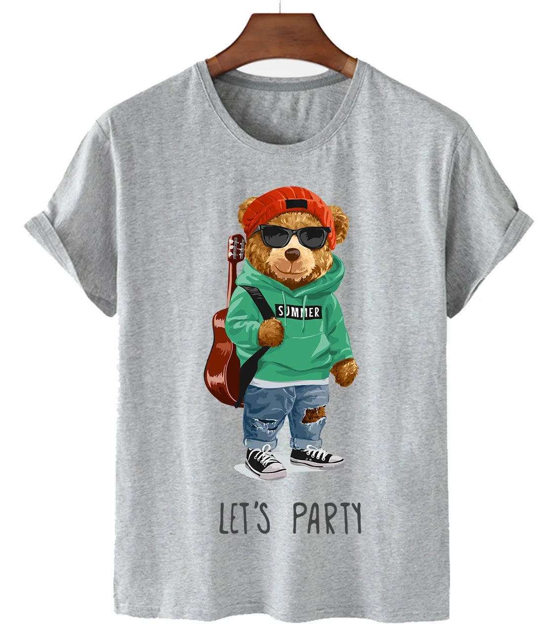 Funny Bear Print Tshirt Women Fashion Cartoon Harajuku Casual T-shirt Female Summer Short Sleeved Top Tees Unisex T Shirt luxecrown.co.uk