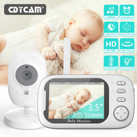 New 3.5 inch Wireless Video Baby Monitor Night Vision Temperature Monitoring 2 Way Audio Talk Baby Nanny Security Camera Streetsharks